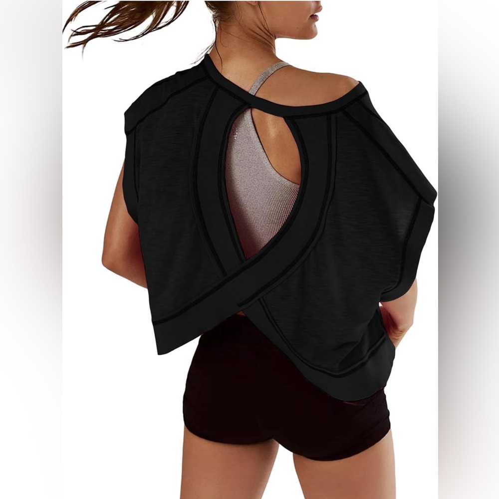 New open-back cropped tee